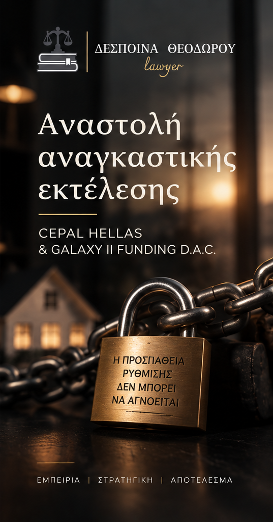 Αναστολή αναγκαστικής εκτέλεσης κατά της Cepal για απαίτηση Galaxy II Funding D.A.C.